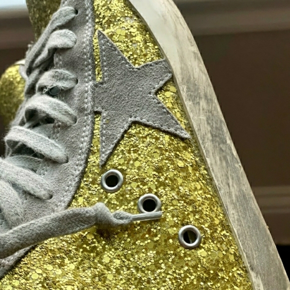 GOLDEN GOOSE RARE & GENTLY PRE-LOVED GLITTER HIGH TOPS | SIZE 36 🇺🇸 6 - Picture 4 of 16